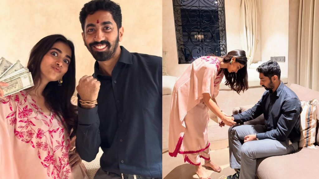 Pooja Hegde Rakhi Celebrations with her Brother Rishabh Hegde