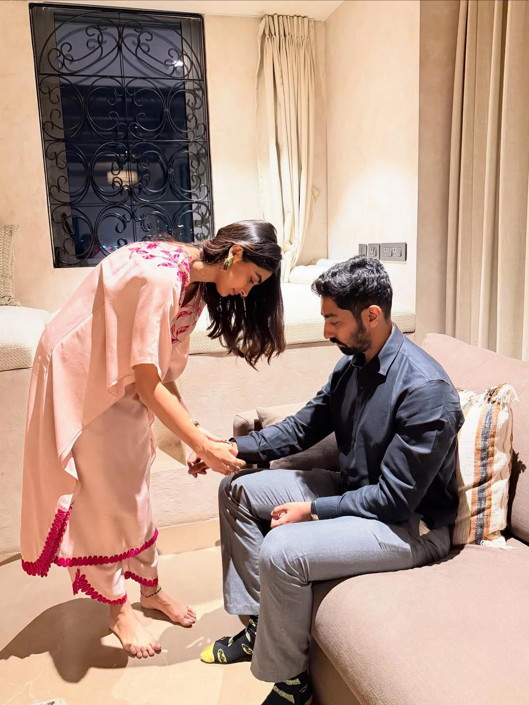 Pooja Hegde Rakhi Celebrations with her Brother Rishabh Hegde
