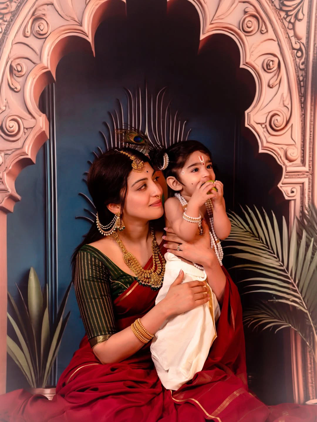 Pranitha Subhash Krishnashtami Special Photos with her Son