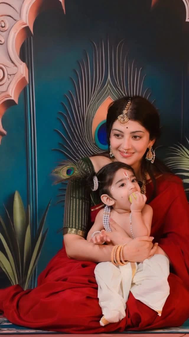 Pranitha Subhash Krishnashtami Special Photos with her Son