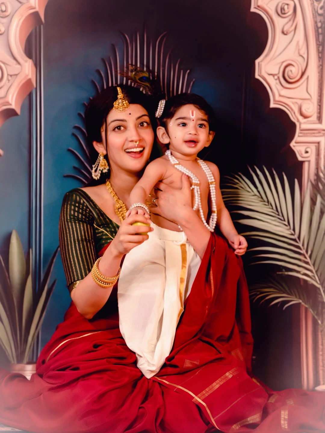 Pranitha Subhash Krishnashtami Special Photos with her Son