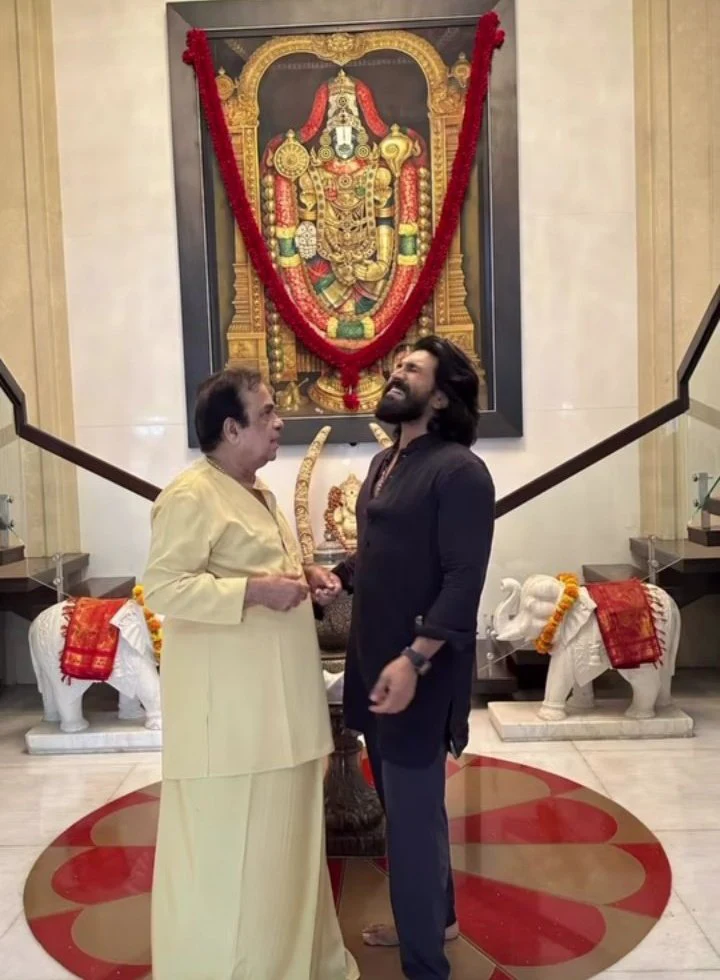 Ram Charan Meets Brahmanandam Family with Upasana