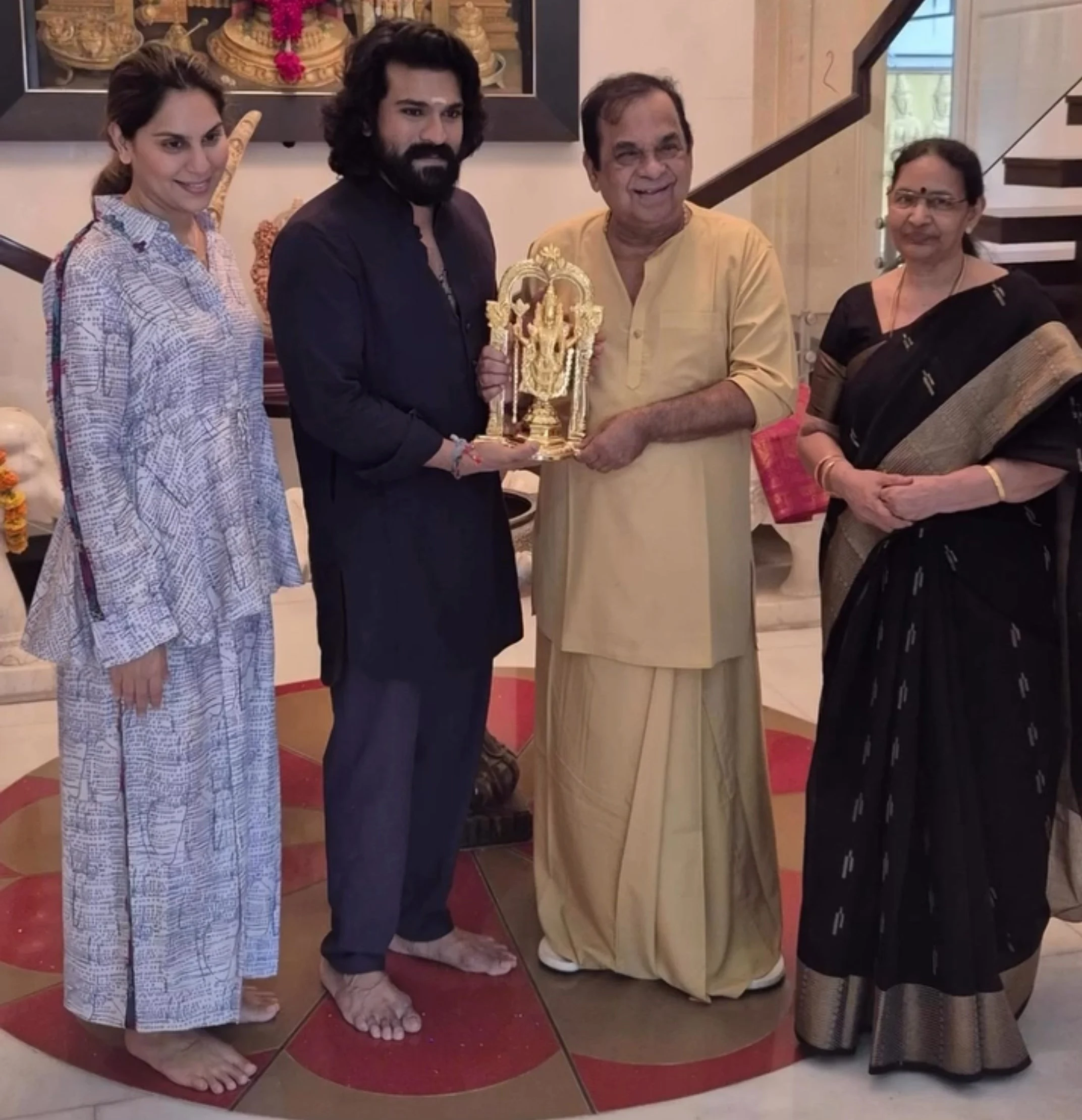 Ram Charan Meets Brahmanandam Family with Upasana