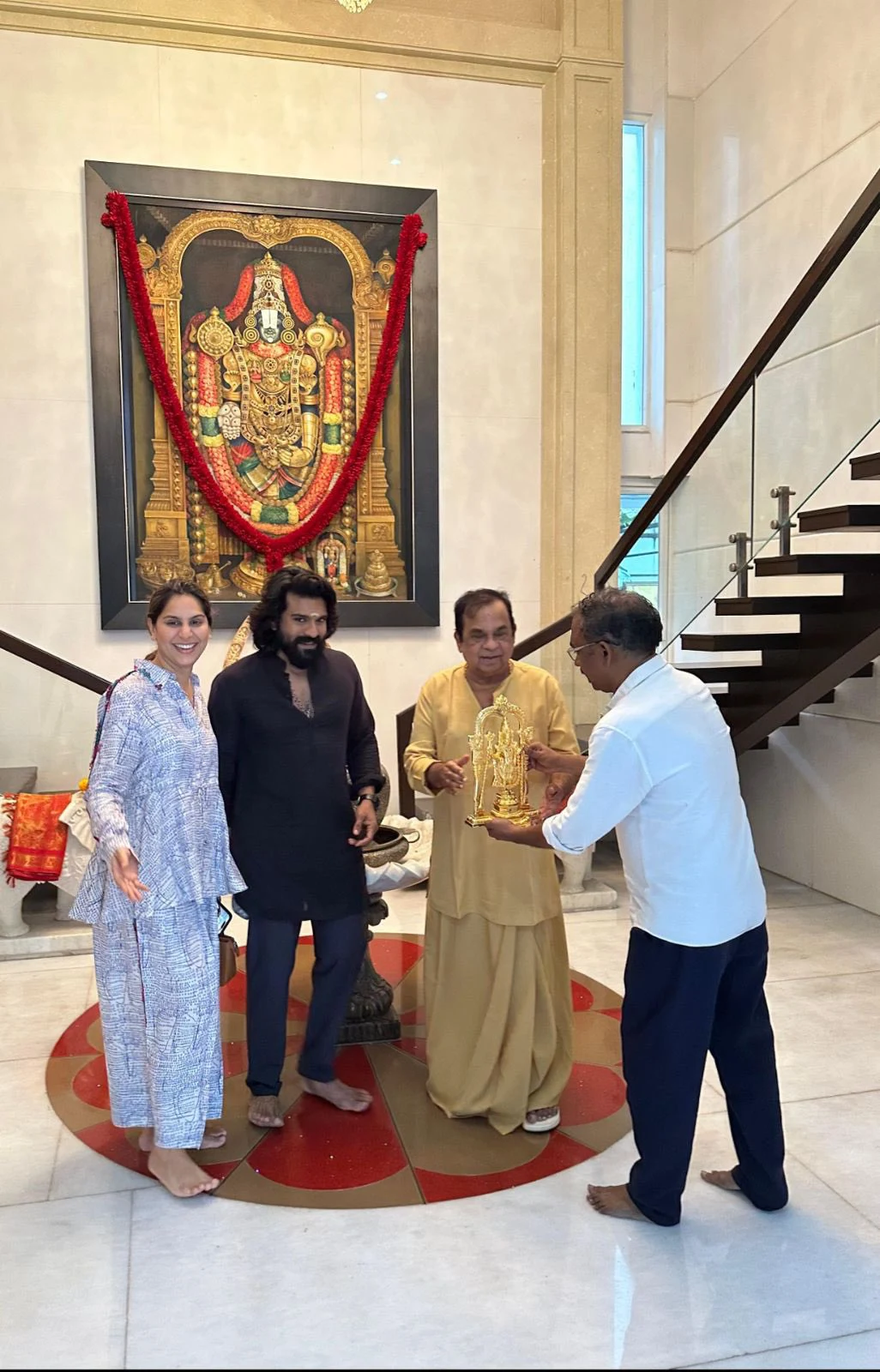 Ram Charan Meets Brahmanandam Family with Upasana