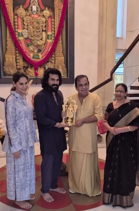 Ram Charan Meets Brahmanandam Family with Upasana