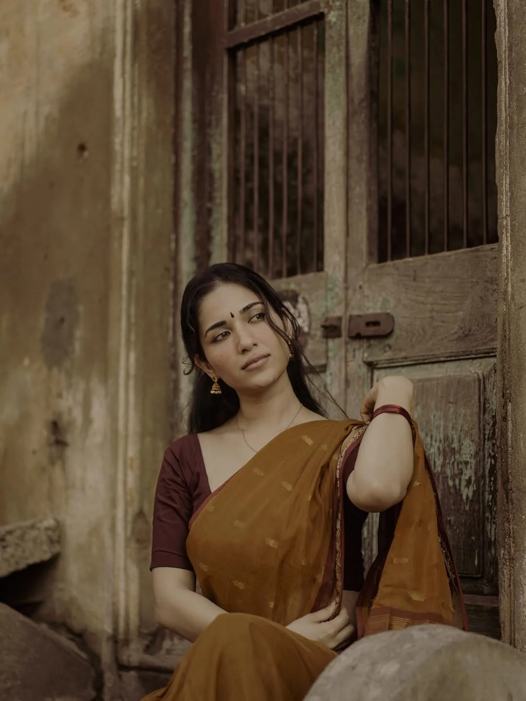 Ruhani Sharma Simple Looks in Saree