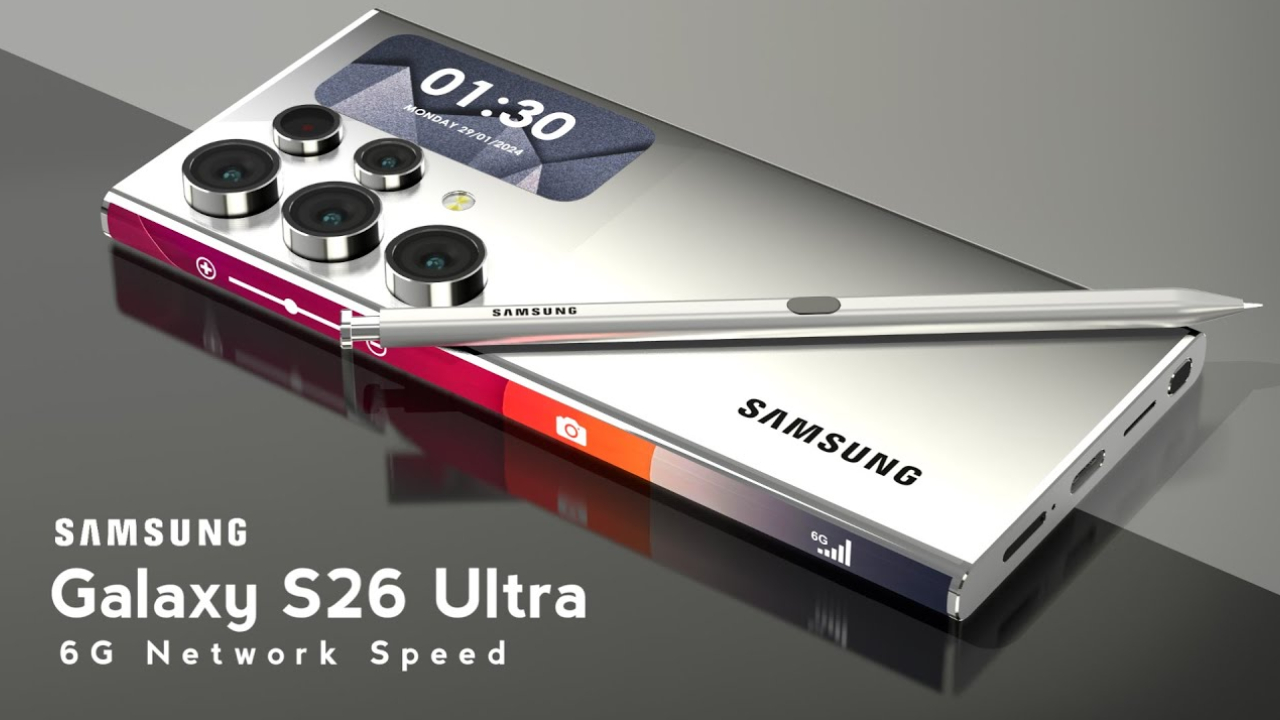 Samsung Galaxy S26 Ultra : 6G నెట్వర్క్ స్పీడ్తో శాంసంగ్ గెలాక్సీ S26 అల్ట్రా ఫోన్ వస్తోంది.. లాంచ్ తేదీ, ధర, కెమెరా ఫీచర్లు లీక్..! Samsung Galaxy S26 Ultra : 6G నెట్వర్క్ స్పీడ్తో శాంసంగ్ గెలాక్సీ S26 అల్ట్రా ఫోన్ వస్తోంది.. లాంచ్ తేదీ, ధర, కెమెరా ఫీచర్లు లీక్..!