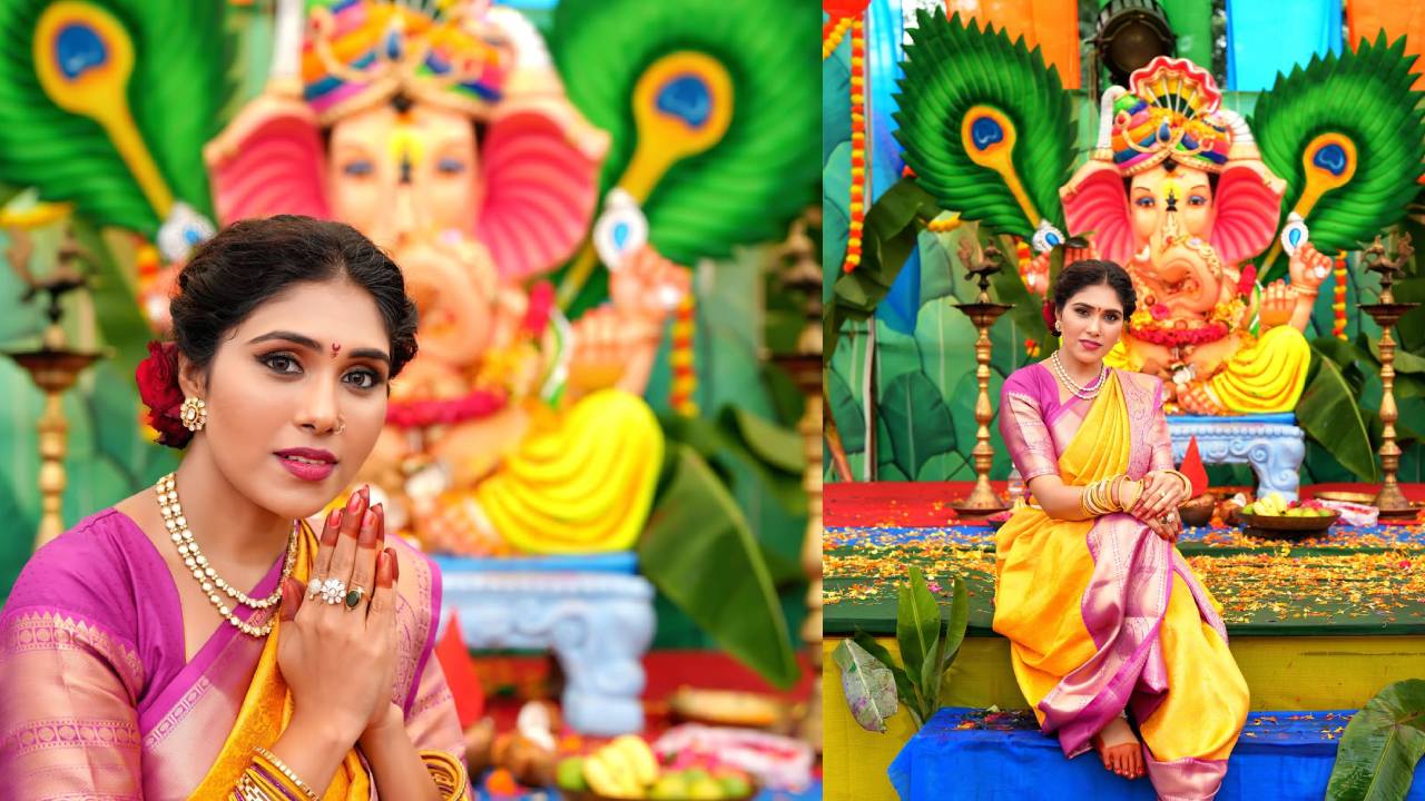 Jabardasth Satya Sri : జబర్దస్త్ సత్యశ్రీ వినాయకచవితి సెలబ్రేషన్స్.. ఫొటోలు..