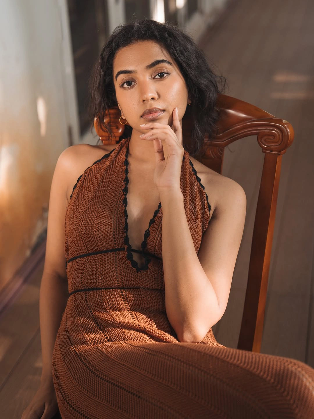 Shivathmika Rajashekar Poses in Back Less Dress