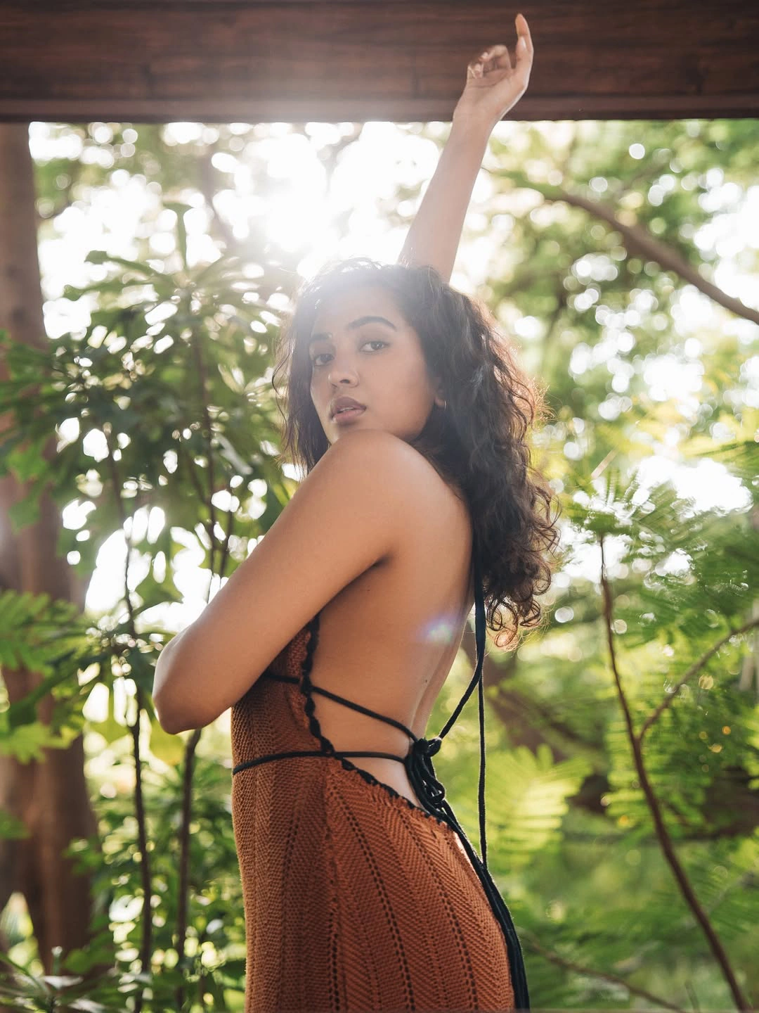 Shivathmika Rajashekar Poses in Back Less Dress