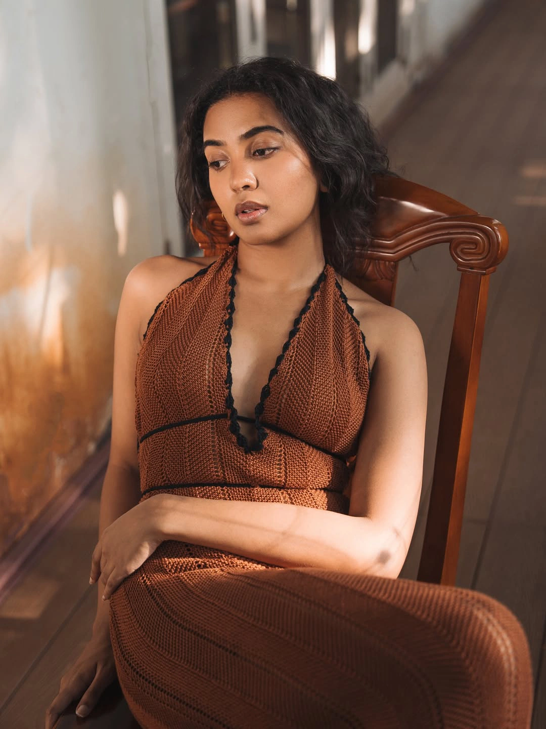 Shivathmika Rajashekar Poses in Back Less Dress