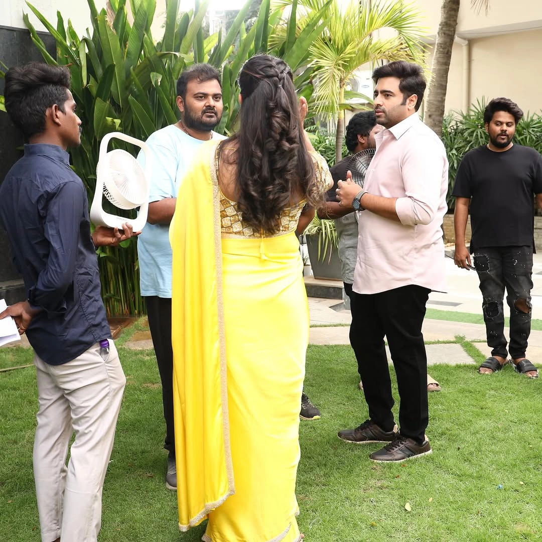 Siree Lella Shares Working Stills with Nara Rohith