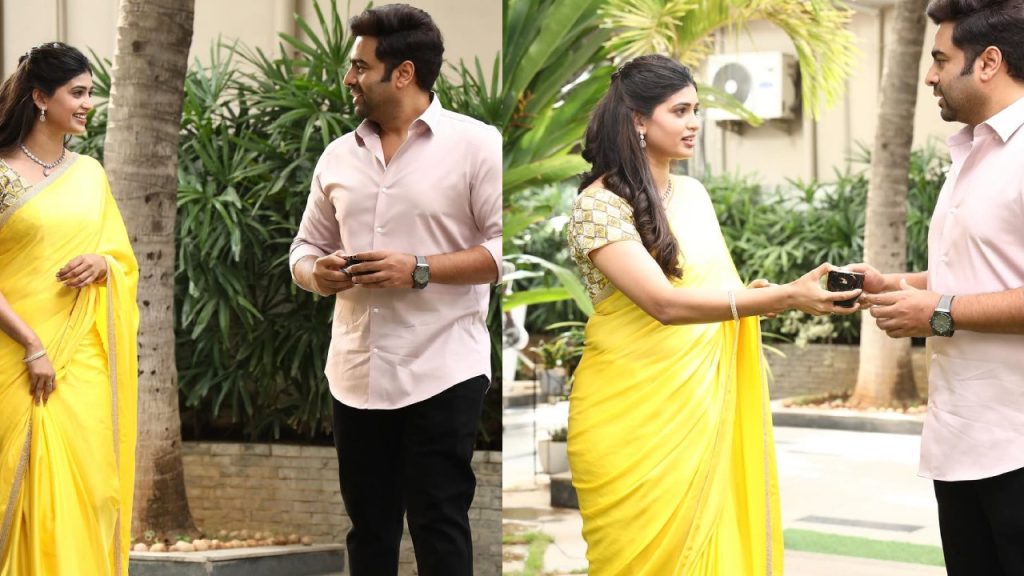 Siree Lella Shares Working Stills with Nara Rohith