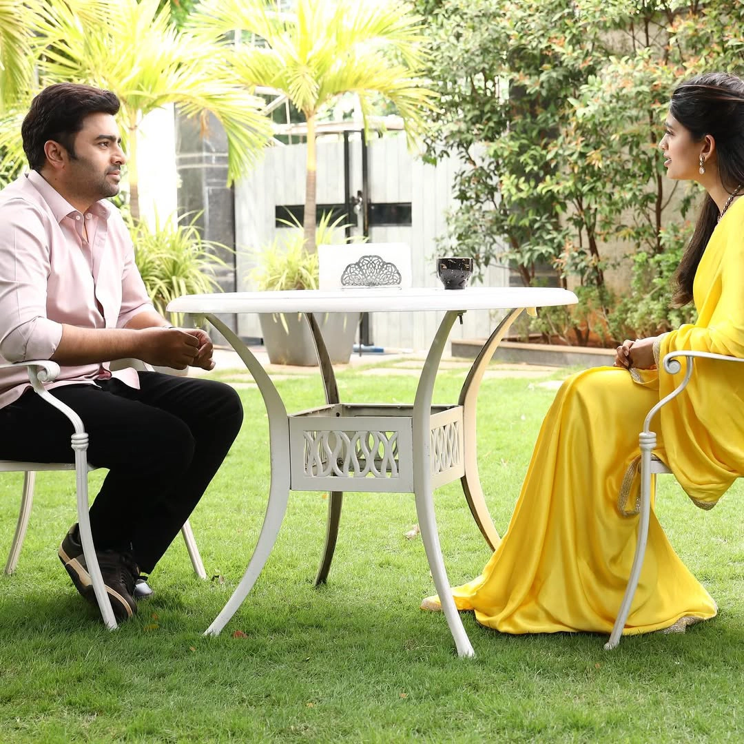 Siree Lella Shares Working Stills with Nara Rohith