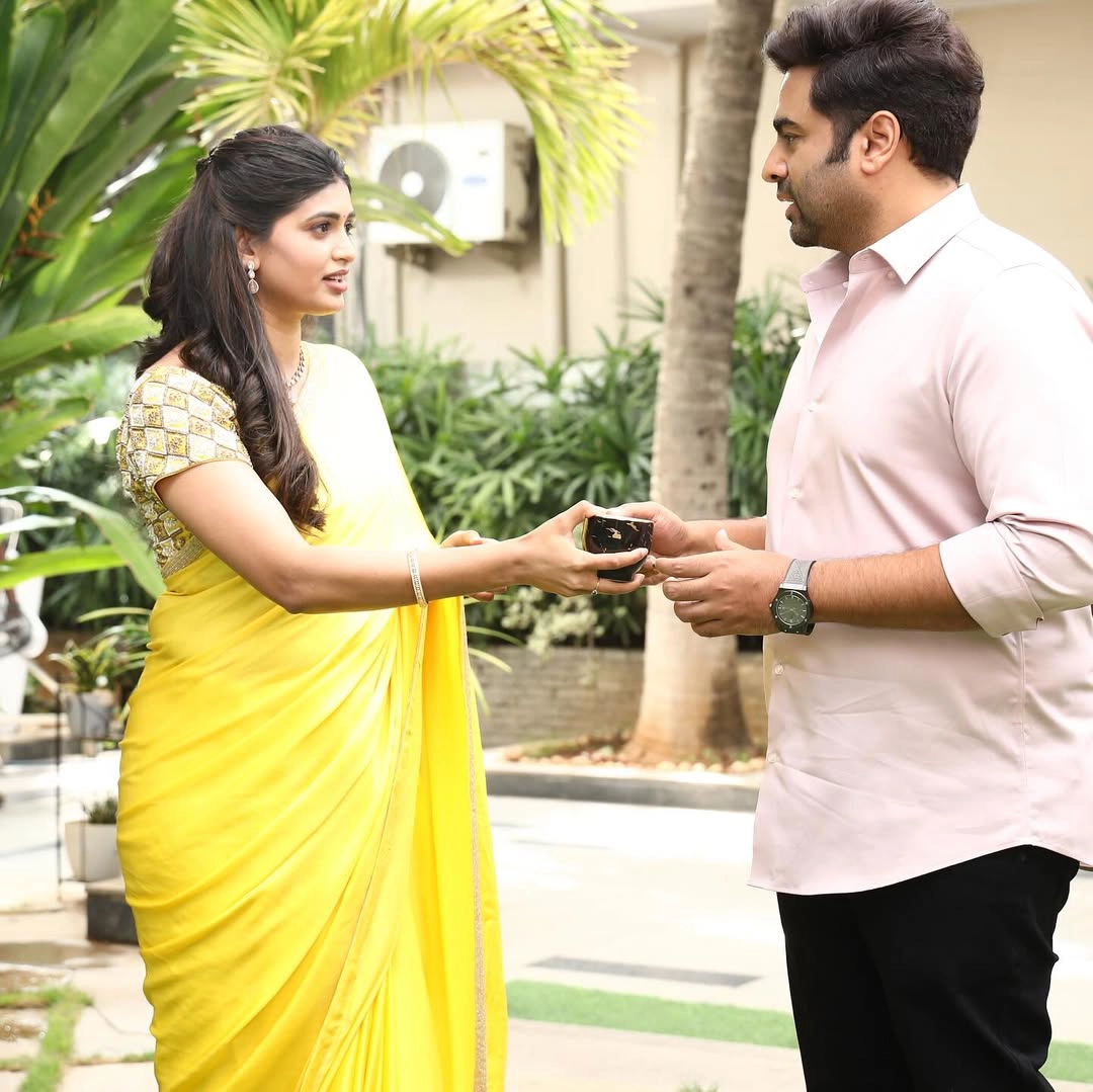 Siree Lella Shares Working Stills with Nara Rohith