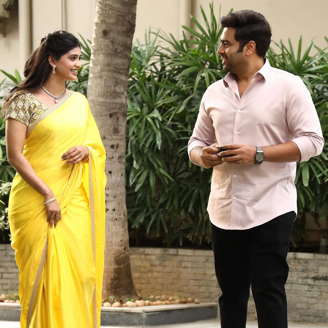 Siree Lella Shares Working Stills with Nara Rohith