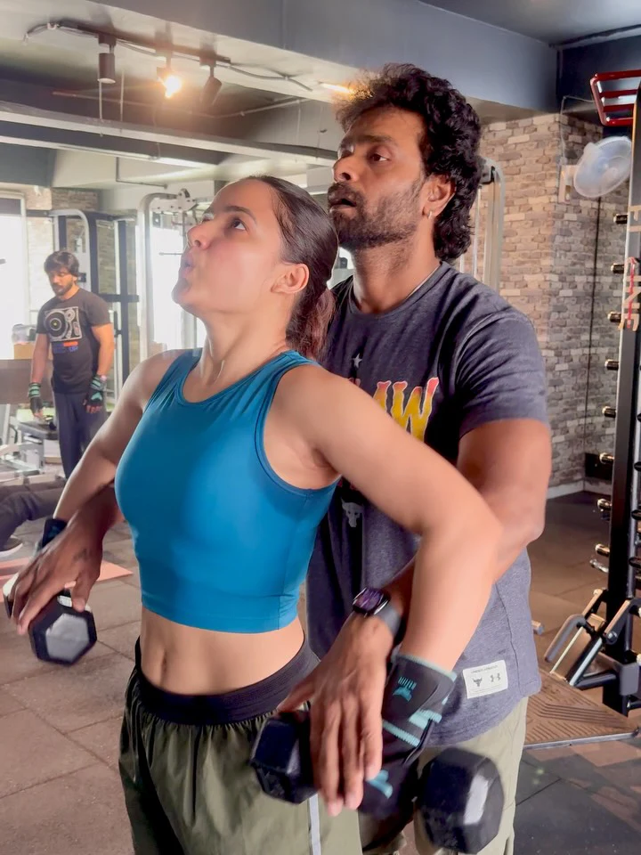 Siri Hanumanthu Hard Working in Gym