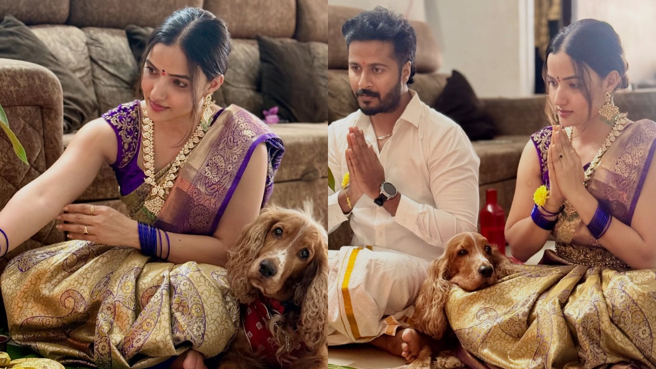 Siri Hanumanthu : కాబోయే భర్తతో సిరి హనుమంతు వరలక్ష్మి వ్రతం.. ఫొటోలు వైరల్..