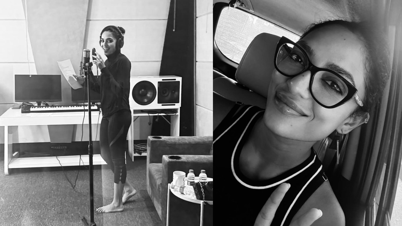 Sobhita Dhulipala : డబ్బింగ్ చెప్తున్న శోభిత ధూళిపాళ.. లేటెస్ట్ ఫొటోలు..