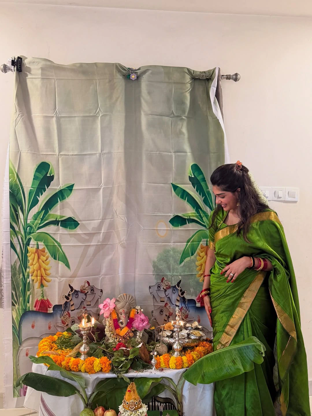 Supritha Vinayaka Chavithi Celebrations with her Mother Surekhavani