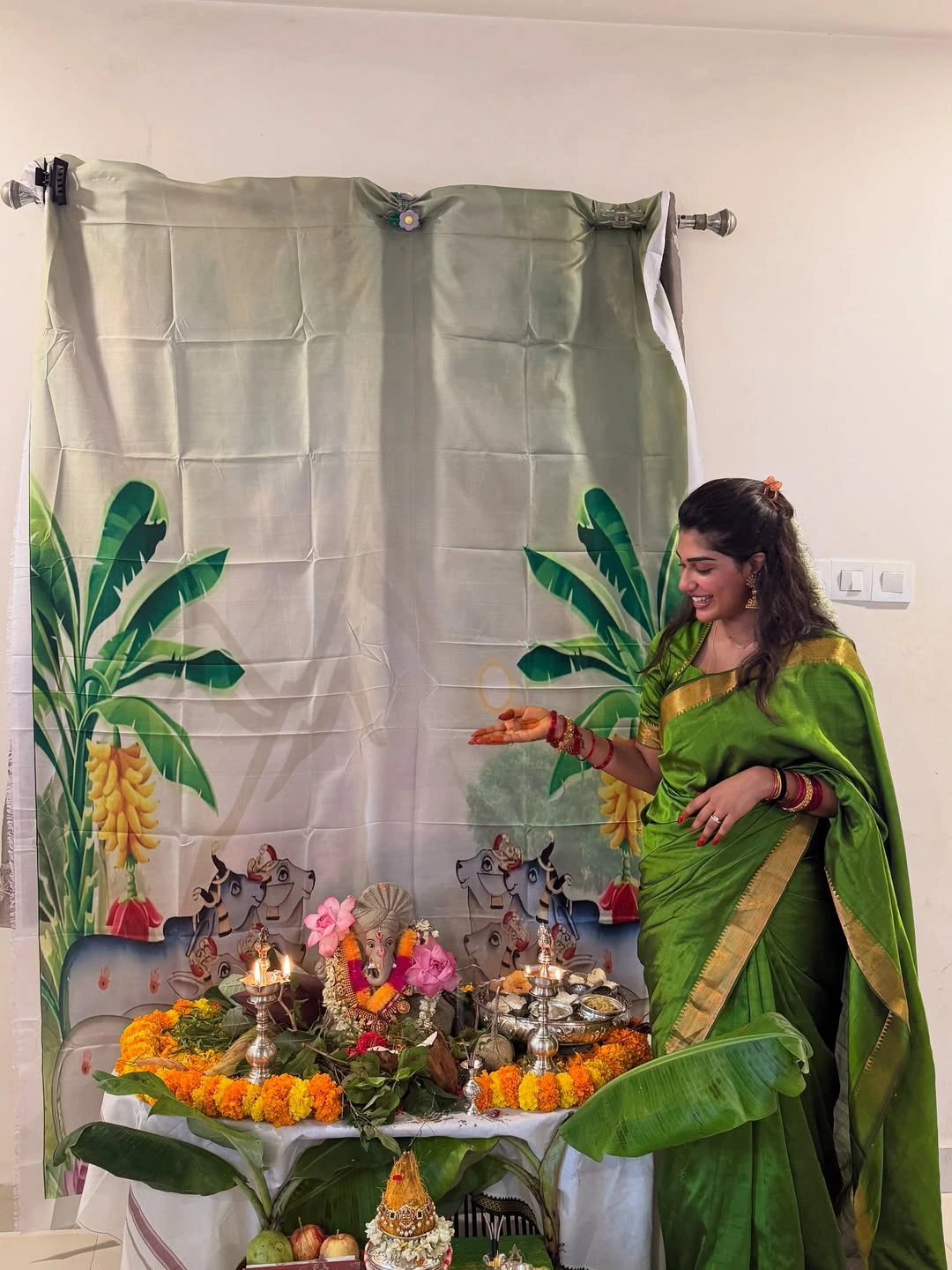 Supritha Vinayaka Chavithi Celebrations with her Mother Surekhavani