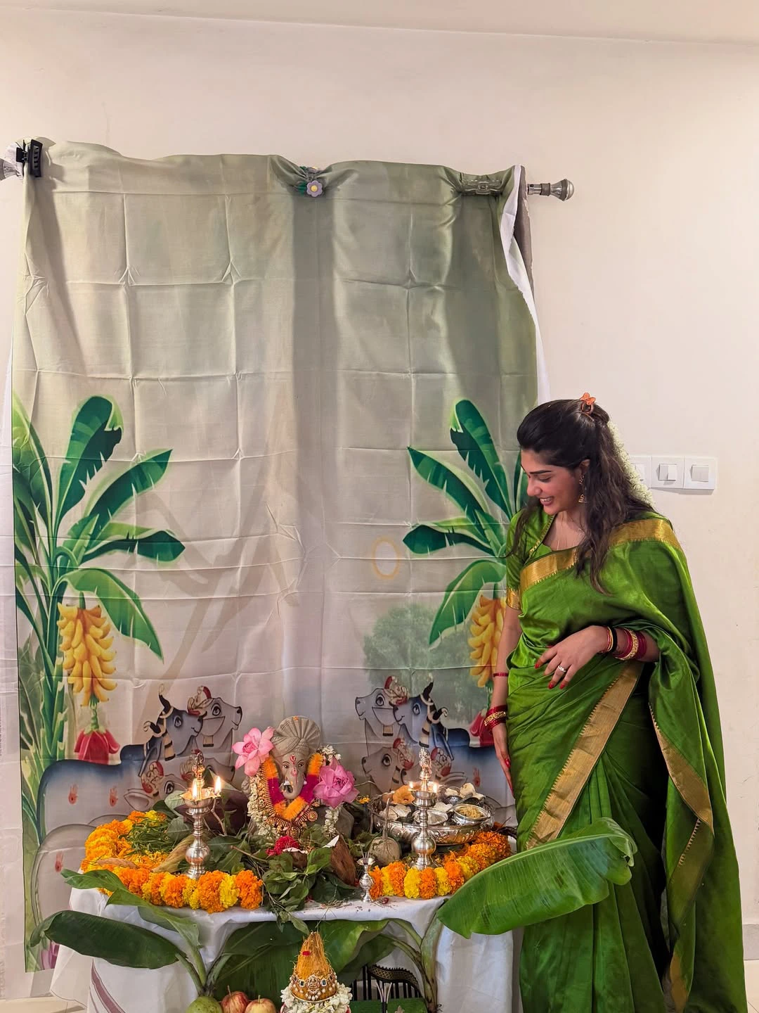 Supritha Vinayaka Chavithi Celebrations with her Mother Surekhavani