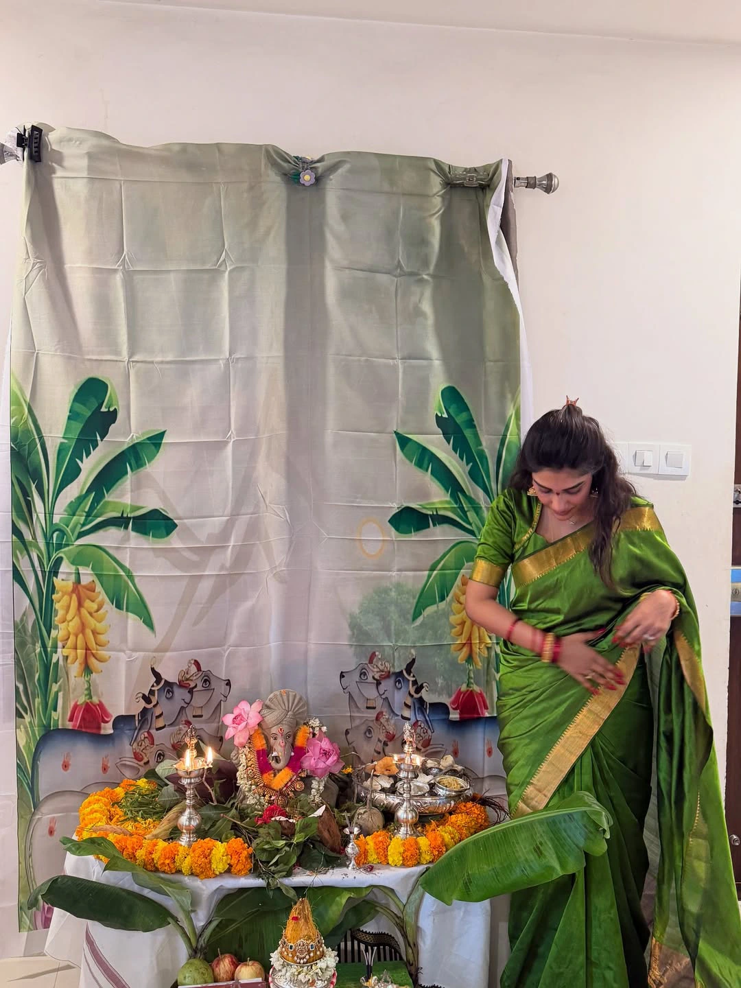 Supritha Vinayaka Chavithi Celebrations with her Mother Surekhavani
