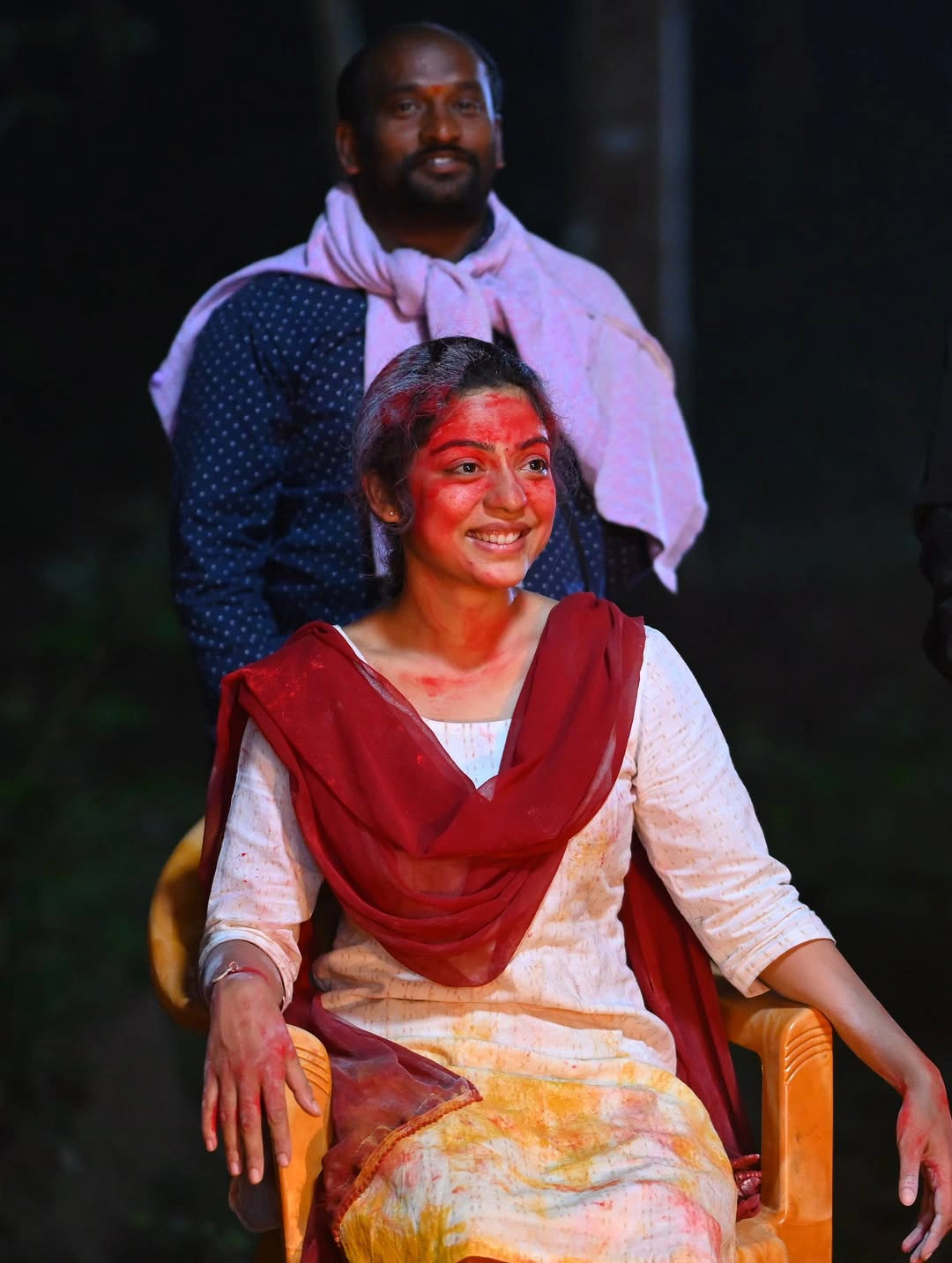 Varsha Bollamma Constable kanakam Working Stills
