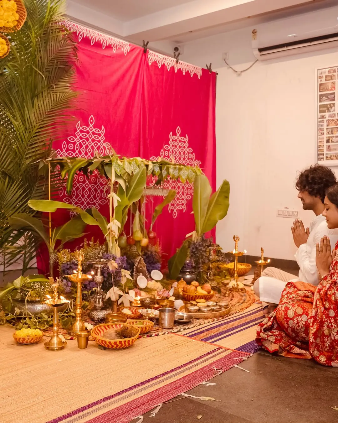 Varun Sandesh Vinayaka Chavithi Celebrations with his Wife Vithika Sheru