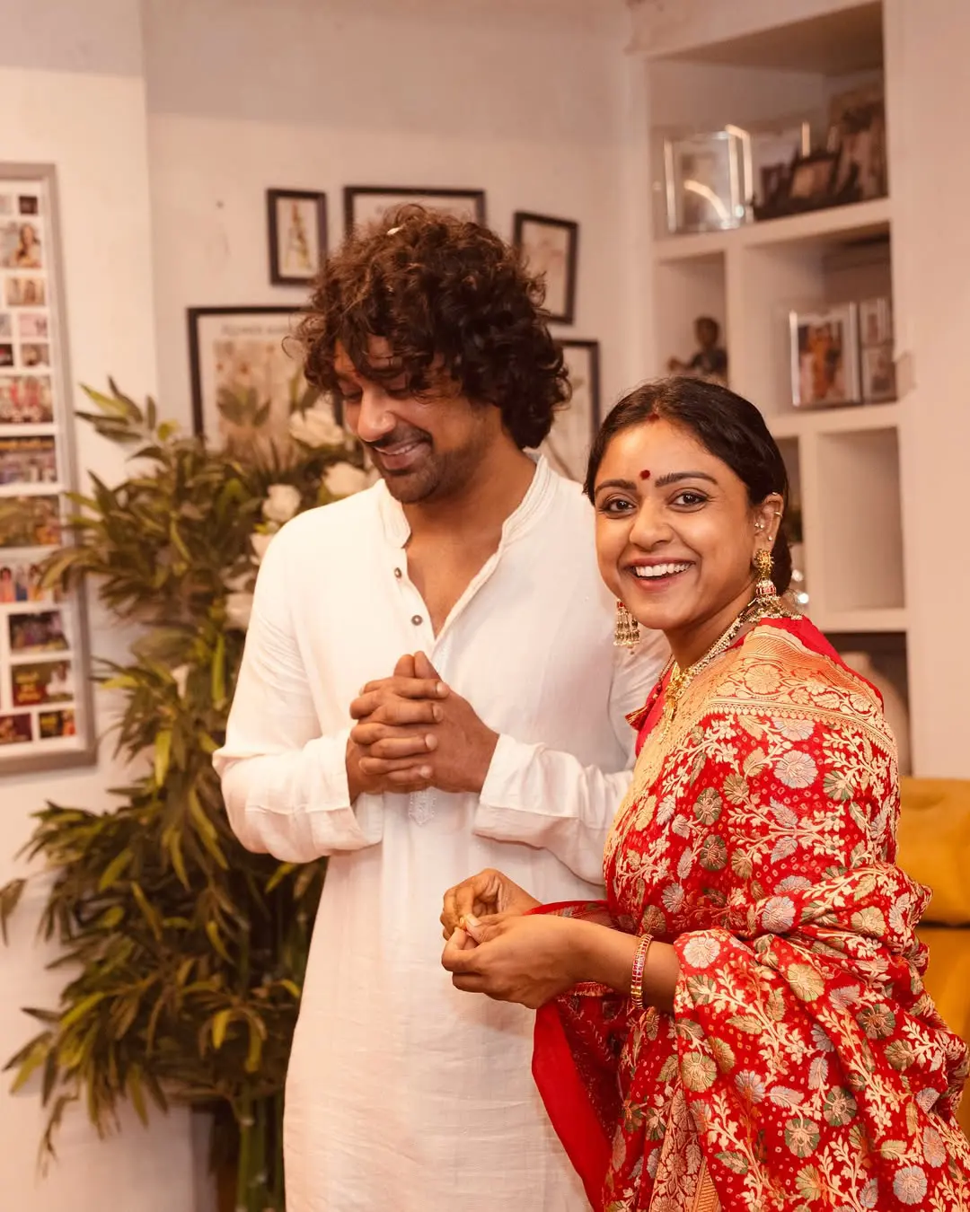 Varun Sandesh Vinayaka Chavithi Celebrations with his Wife Vithika Sheru