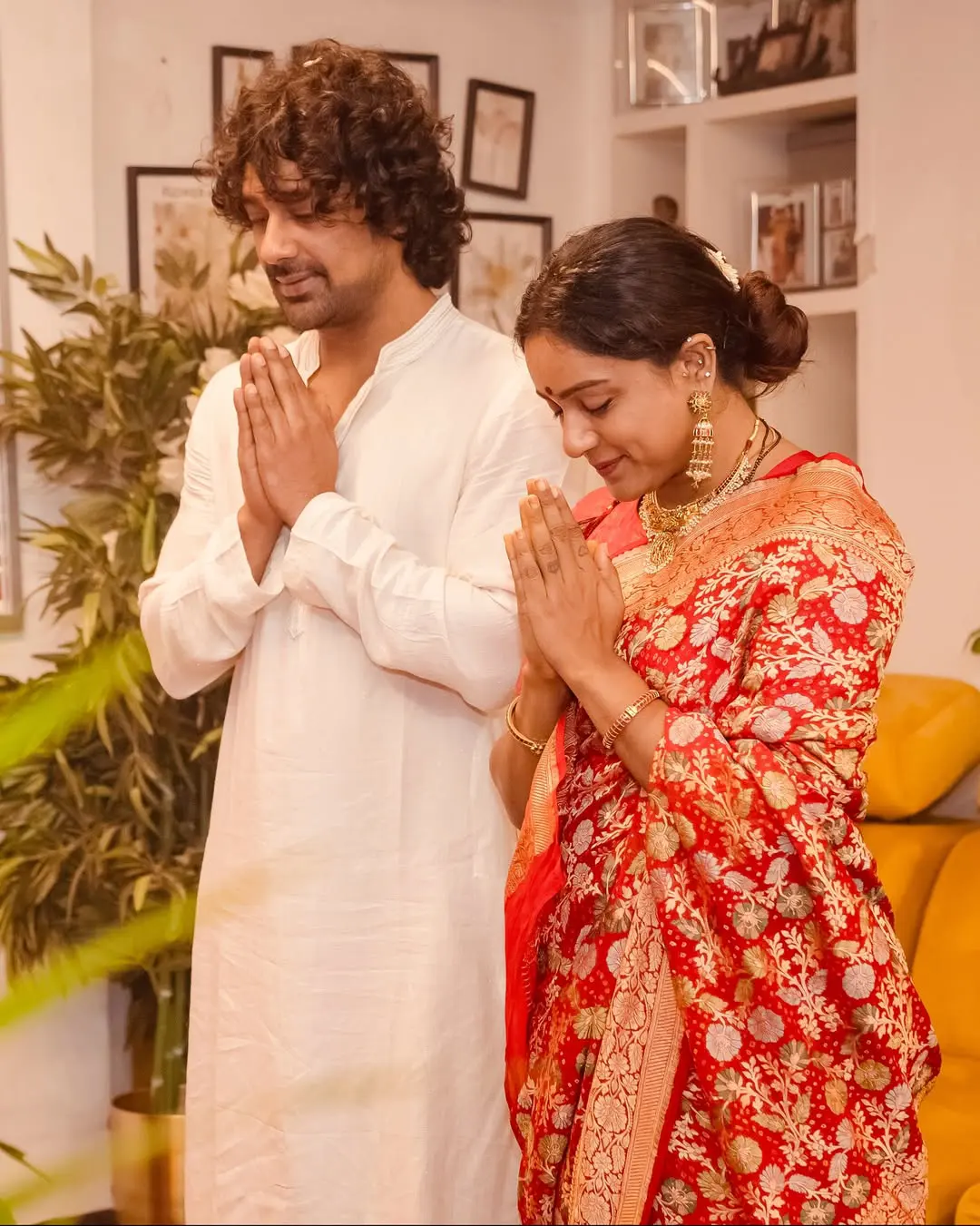 Varun Sandesh Vinayaka Chavithi Celebrations with his Wife Vithika Sheru