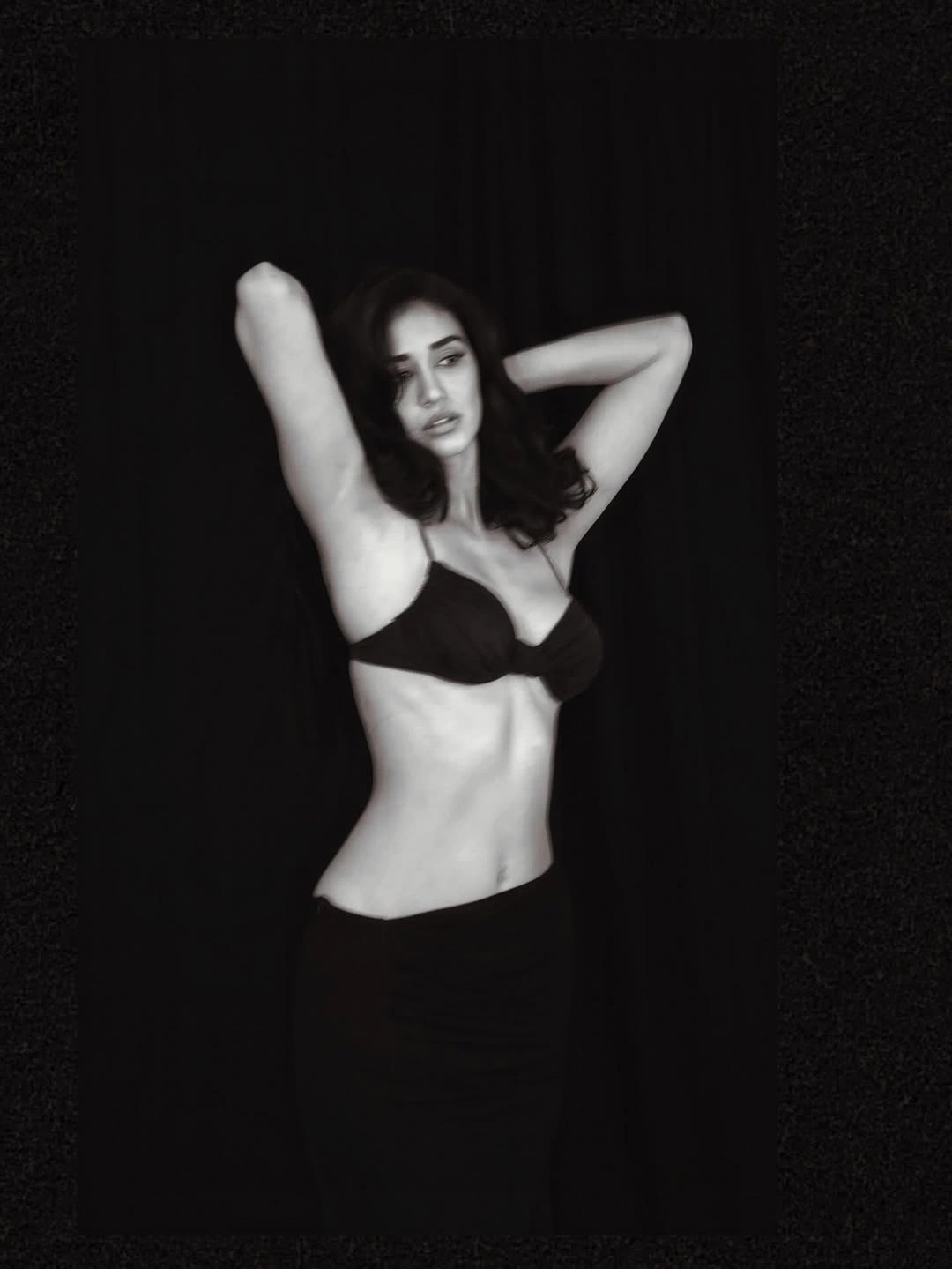 Disha Patani Stunning Looks in Black Dress