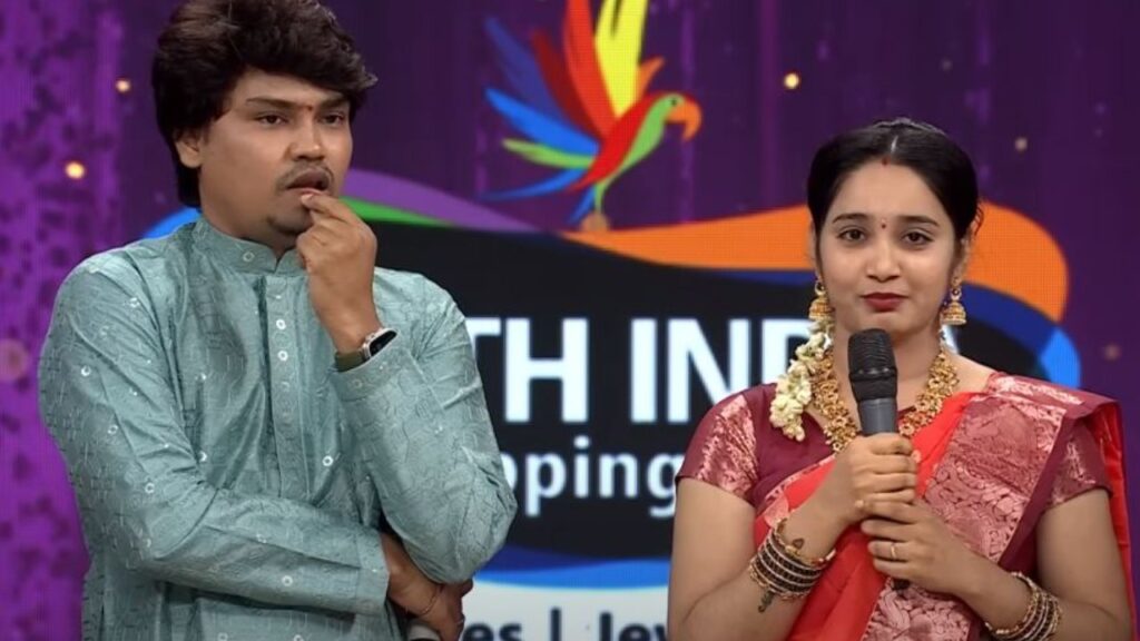 Kevvu Kartheek Wife Srilekha gets Emotional while Remembering her Father in Jabardasth 12 Years Celebrations