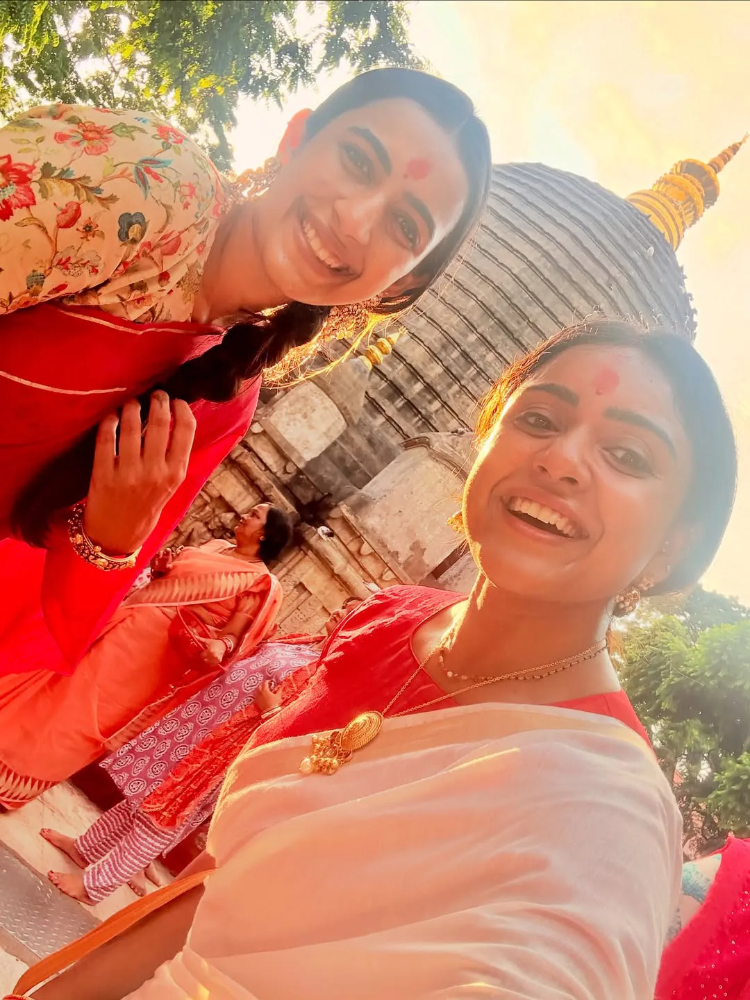 Niharika Konidela and Vithika Sheru Visited Assam Kamakhya Temple