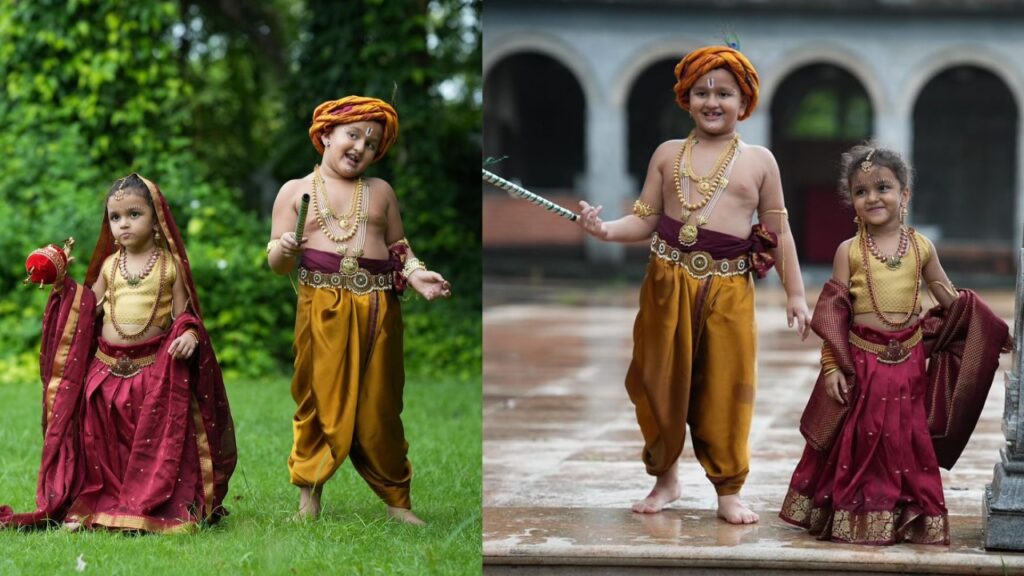 Krishnashtami Star Hero Children Special Cute Photos as Krishna and Gopika