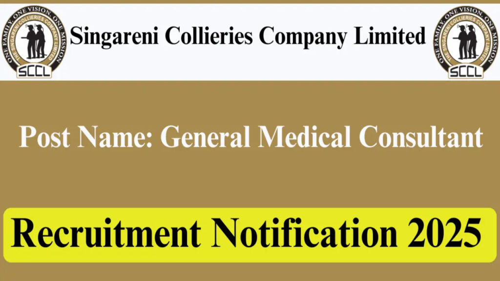 SCCL has released notification for 33 Medical Consultant Jobs.
