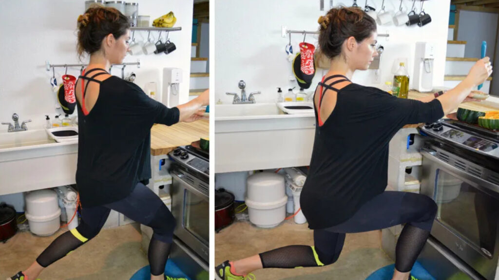 small exercises can do while cooking for women health
