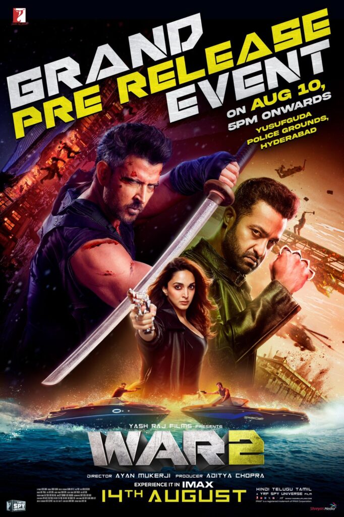 NTR Hrithik Roshan Kiara Advani War 2 Movie Pre Release Event Update 