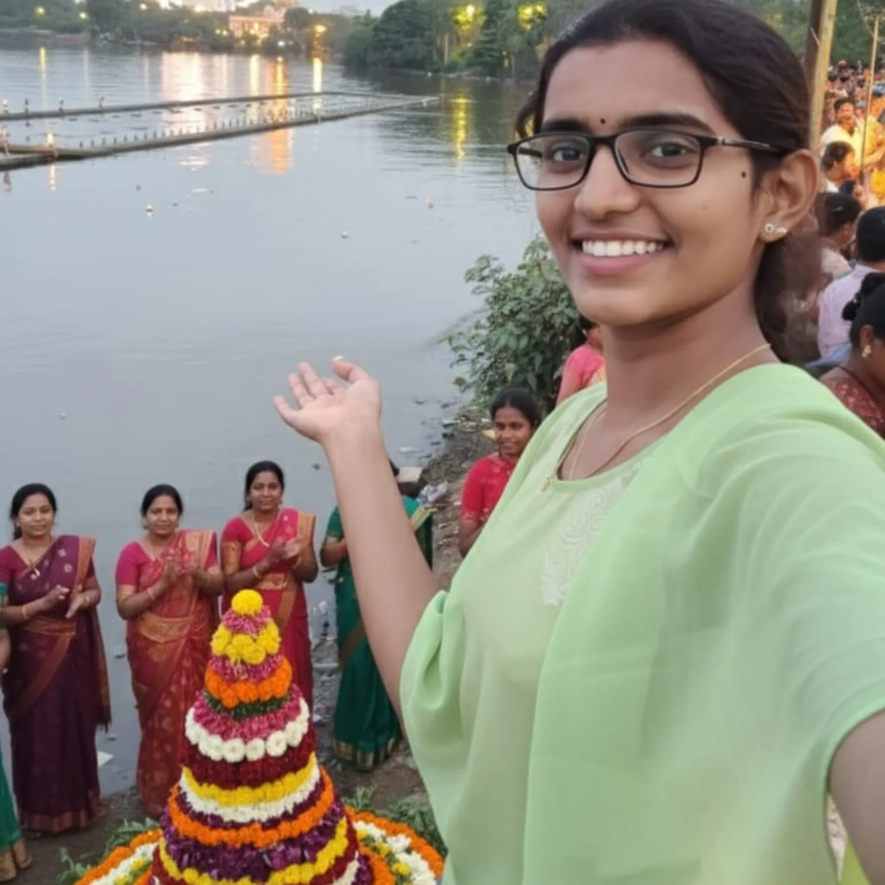 10TVs Selfie With Saddula Bathukamma
