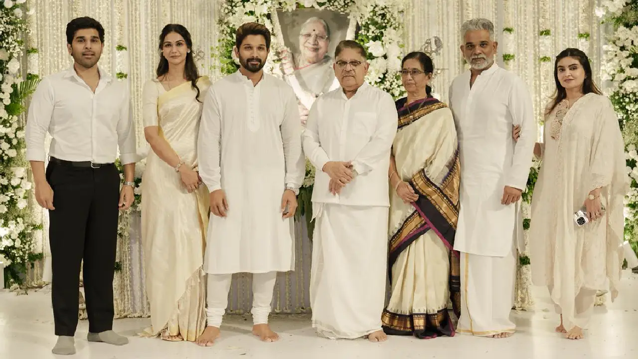 Allu And Mega Family at Allu Kanakaratnam Pedda Karma