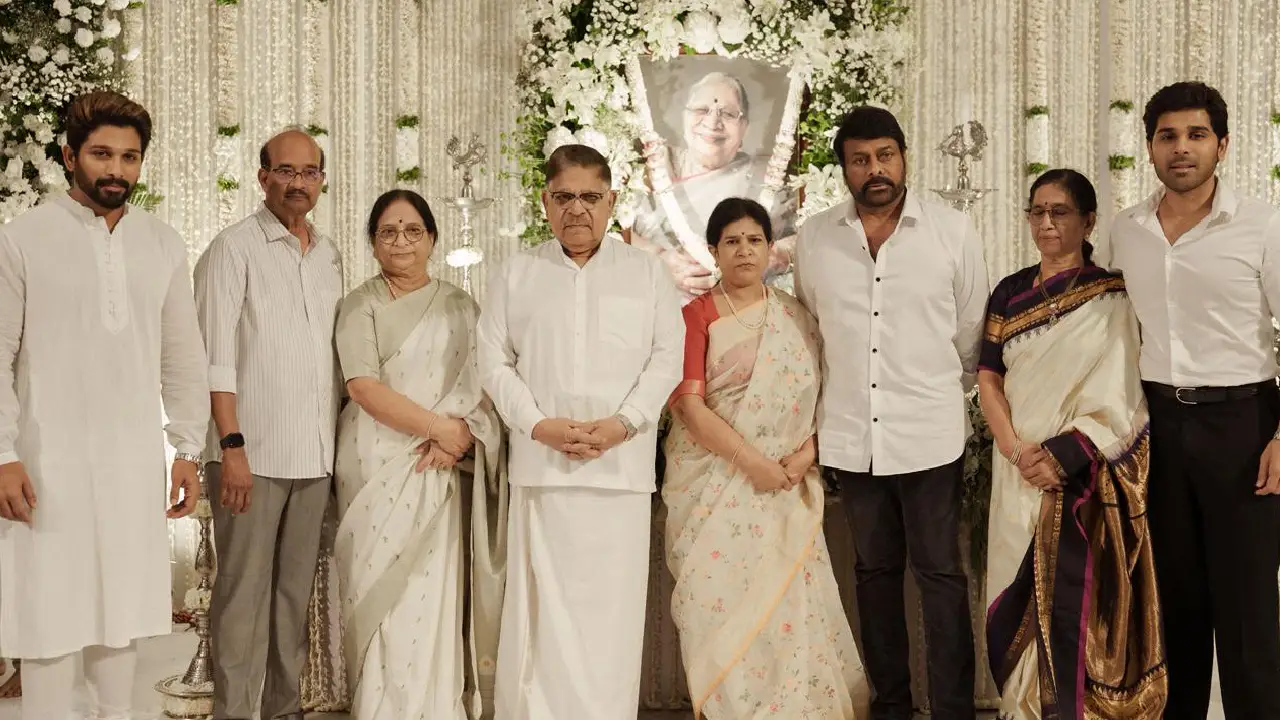 Allu And Mega Family at Allu Kanakaratnam Pedda Karma