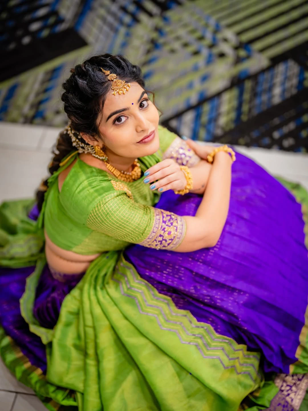 Ananya Nagalla Shines in Traditional Dress for Bathukamma