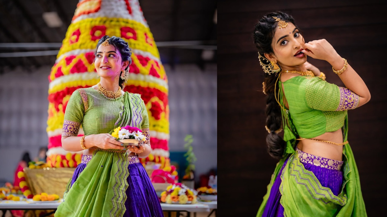 Ananya Nagalla : బతుకమ్మ సెలబ్రేషన్స్ లో అనన్య నాగళ్ళ.. ట్రెడిషినల్ డ్రెస్ లో ఎంత క్యూట్ గా ఉందో..