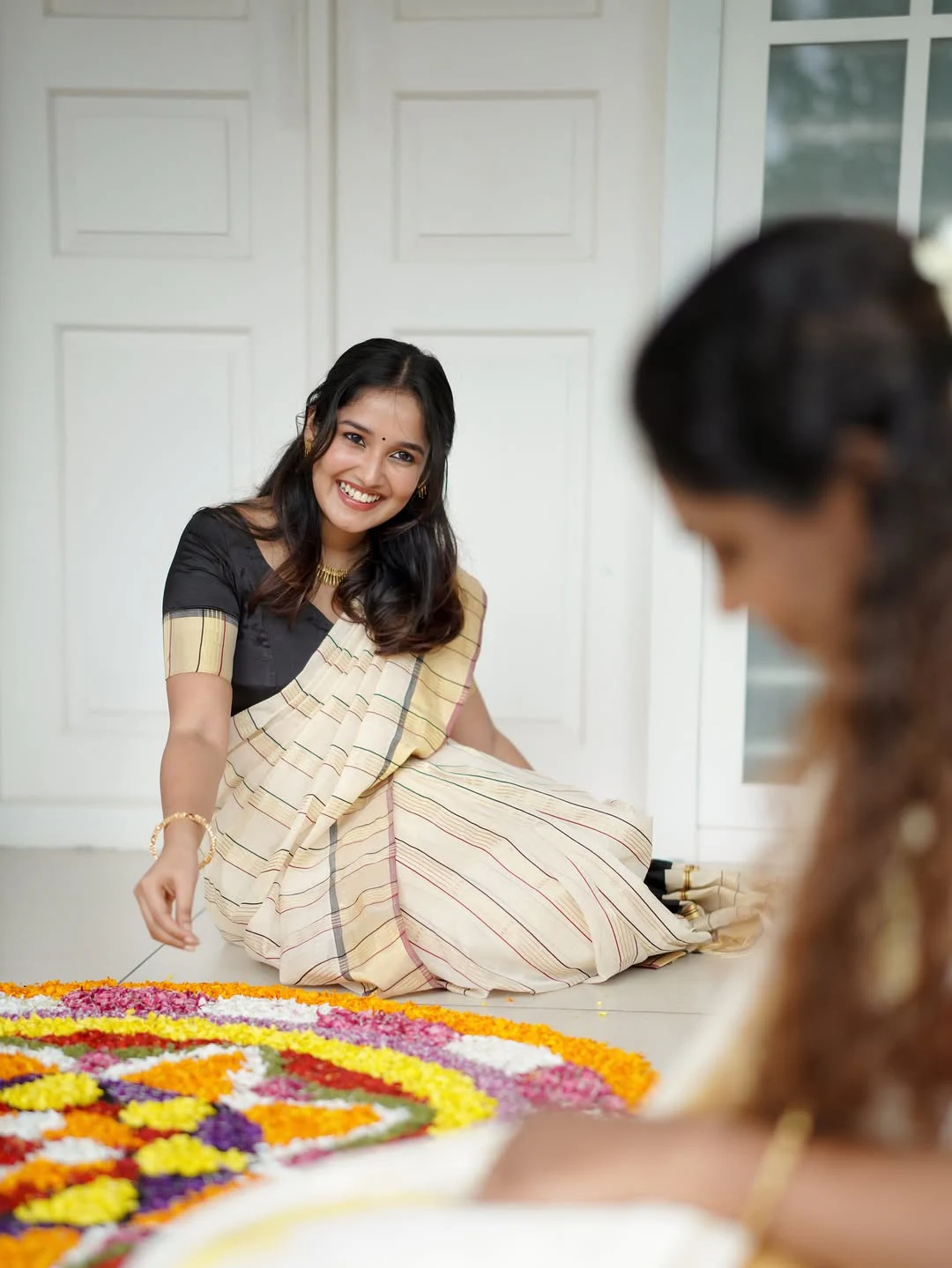 Anikha surendran Onam Celebrations with Family