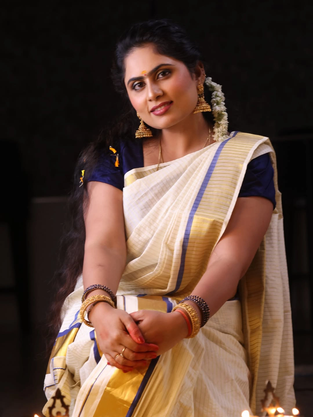 Dil Raju Wife Tejaswini Vygha Onam Special Photos