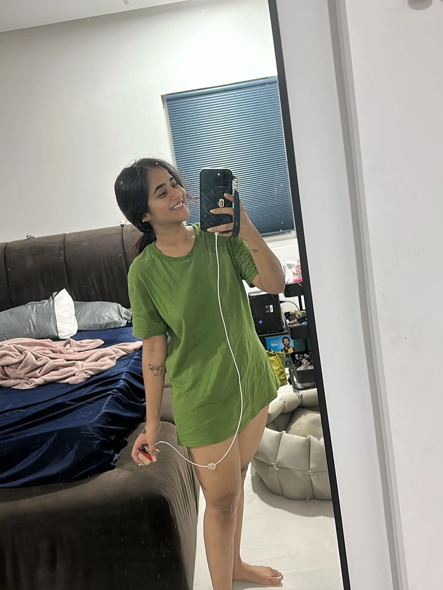 Deepthi Sunaina Cute Selfies