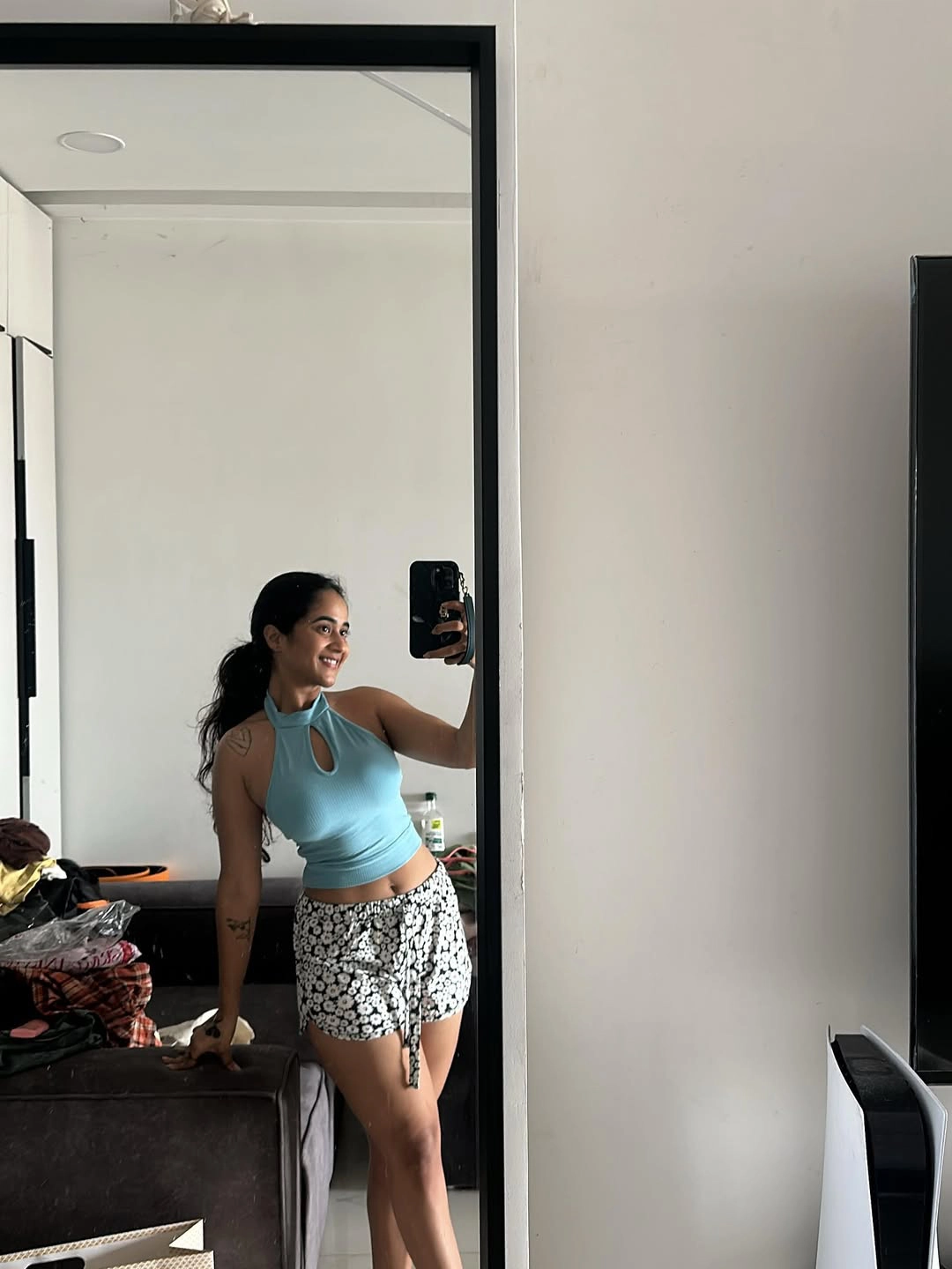 Deepthi Sunaina Cute Selfies