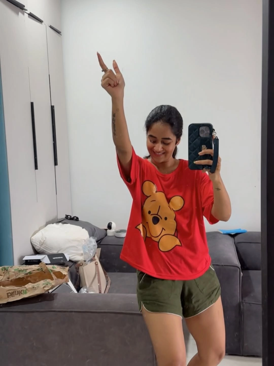Deepthi Sunaina Cute Selfies