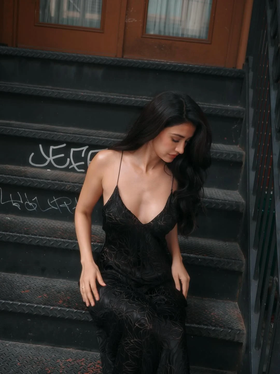 Disha Patani Dazzling Looks in Black Dress