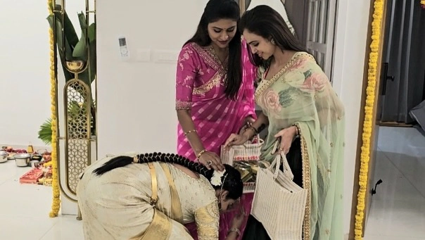 Serial TV Actresses Attends to Himaja Home Pooja